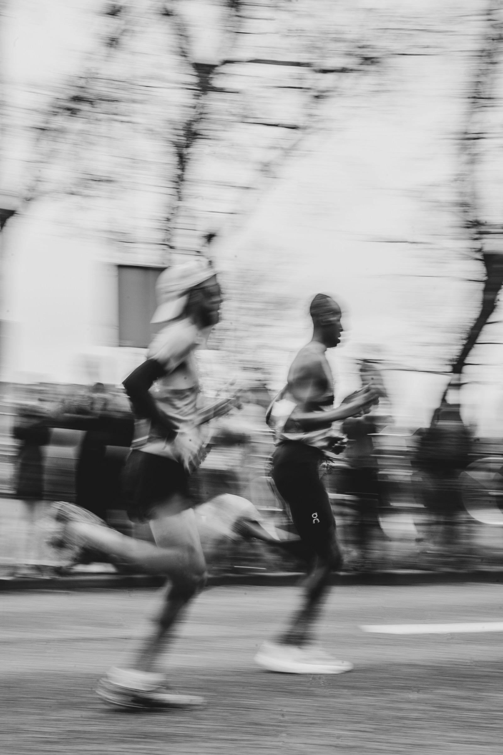 Runners in motion
